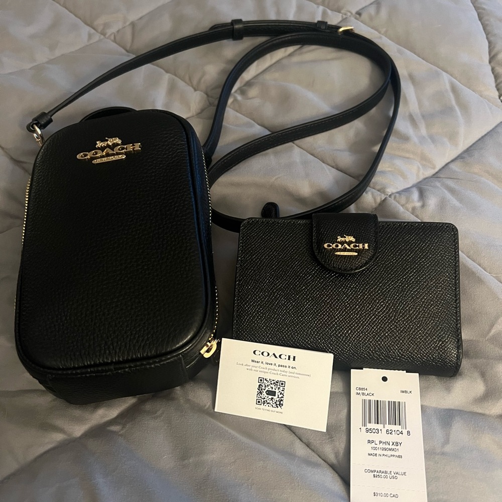 Coach Black Cell Phone Crossbody
